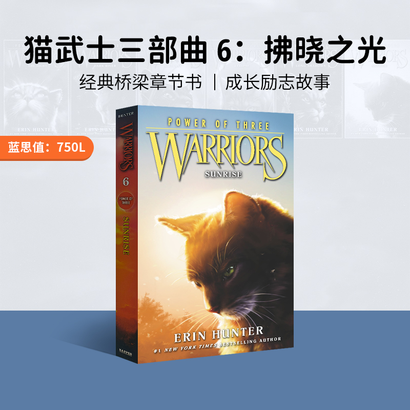 进口原版 Warriors 猫武士第三部曲#6 Sunrise 拂晓之光   HarperCollins