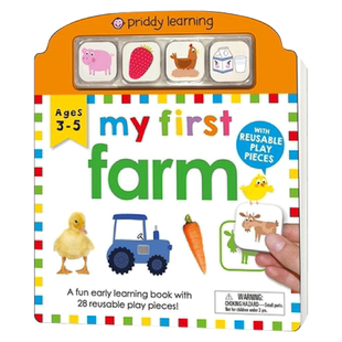 进口原版 Priddy 英文版 Play 农场 儿童英语启蒙 Learn First and Farm 英文原版 Roger 游戏学习书