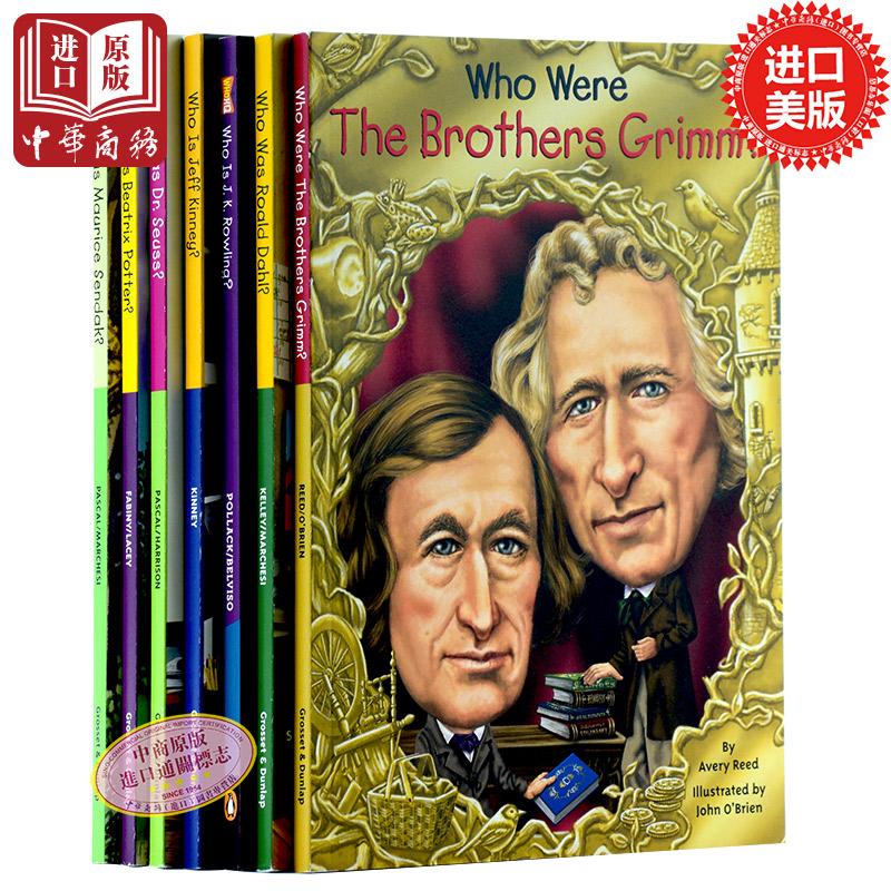 进口原版 *Who Was 系列儿童作家7册套装 儿童读物英文原版 青少年读物 初级章节书 进口少儿读物   Penguin USA