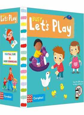 进口原版 英文原版 Busy Let's Play Baking Bookshop Park Playtime Town 一起来玩耍5册套装 扫码音频 儿童绘本读物 英文版