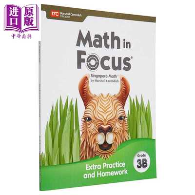 进口原版 *Math in Focus Grade 3 Extra Practice and Homework Volume B 新加坡数学焦点数学三年级课外练习和作   Houghton Mif