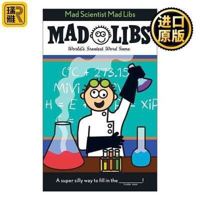 进口原版 Mad Scientist Mad Libs 疯狂的科学家 疯狂填词游戏 英文原版   Mad