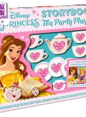 进口原版 *Disney Princess Storybook Tea Party Playset 迪士尼公主 故事书茶会 英文原版 儿童活动手册 绘本故事   Autumn Publ