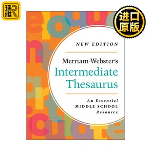 进口原版 韦氏中级同义词词典  英文原版 Merriam-Webster's Intermediate Thesaurus laminated 2023 2023年新版 英文版 进口