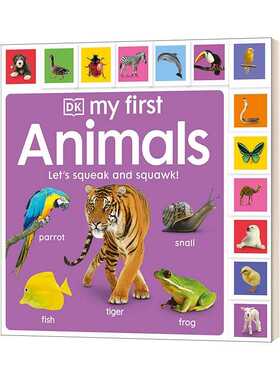 进口原版 My First Animals Let's Squeak and Squawk 启蒙认知 动物 DK纸板书绘本 英文版 进口英语原版书籍 英文原版