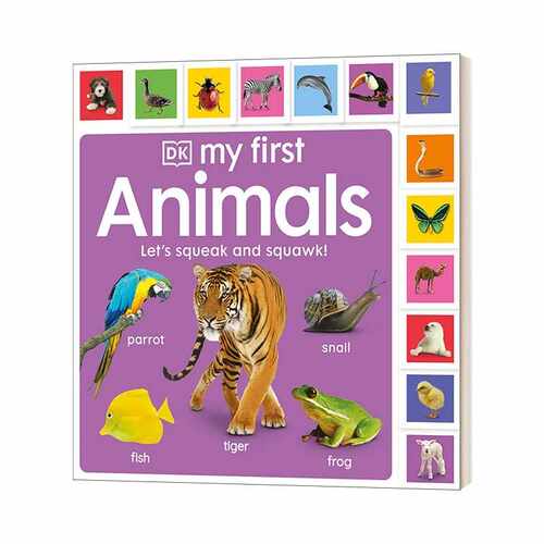 进口原版 My First Animals Let's Squeak and Squawk 启蒙认知 动物 DK纸板书绘本 英文版 进口英语原版书籍 英文原版