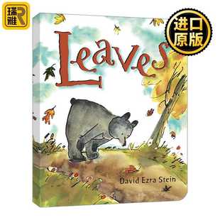 Penguin Ezra 英文原版 Leaves 叶子 进口原版 Stein 凯迪克奖得主David 儿童自然绘本 纸板书