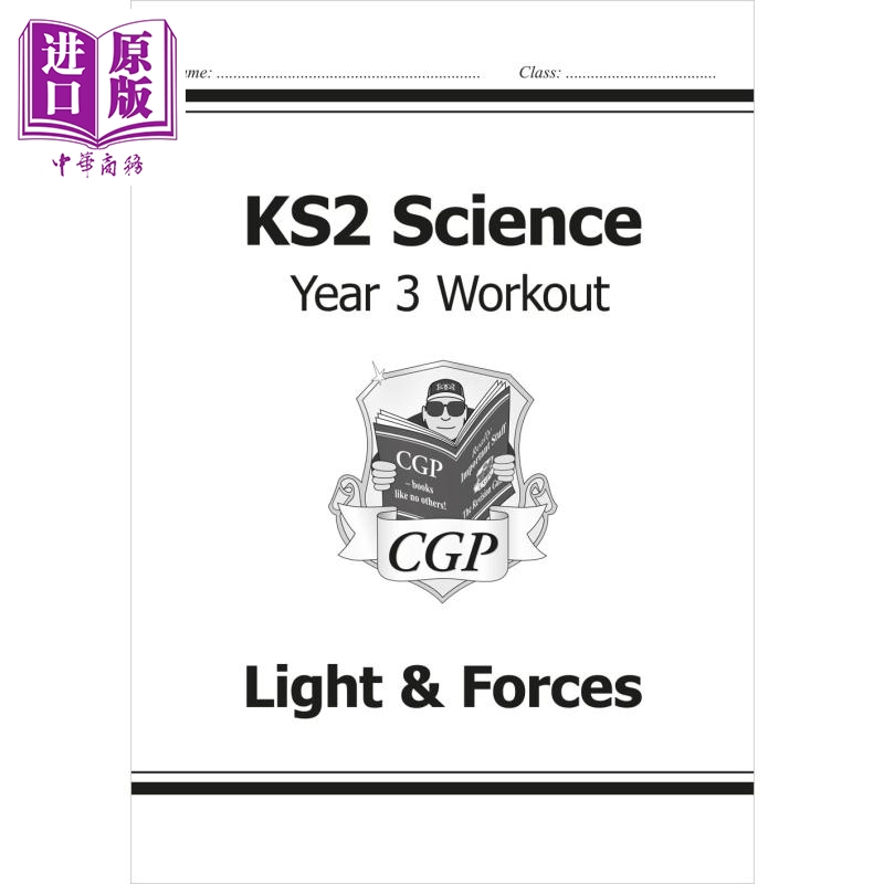 进口原版 *英国CGP KS2 Science Year Three Workout: Light & Forces   CGP