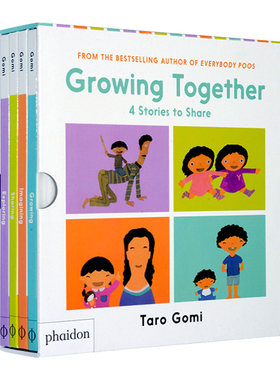 进口原版 五味太郎经典套装 英文原版绘本 Growing Together 成长系列4册 鳄鱼怕怕 牙医怕怕同作者 Taro Gomi 英文版进口儿童
