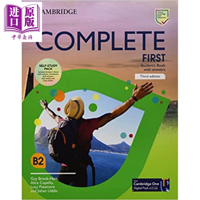 进口原版 *剑桥Complete First Third Edition Self-study Pack FCE考试 B2自学套装 学生用书练习册有答案配音频   CUP