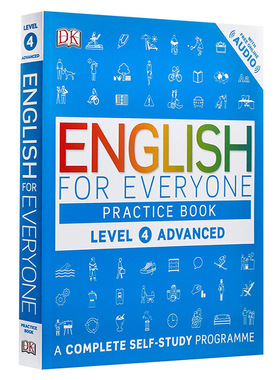 进口原版 *DK English for Everyone Practice Book Level 4 Advanced 人人学英语4练习册英文原版进口语言学习自学   Dorling Kin