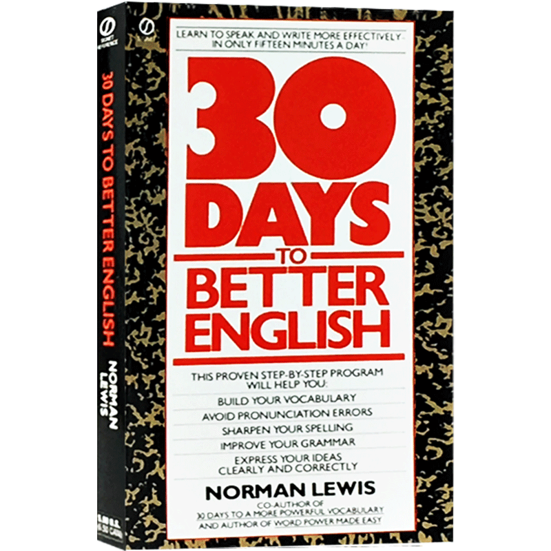 进口原版 30天提高英语技能 英文原版 Thirty Days to Better English 经典英文学习书 Word Power Made Easy 单词的力量作者