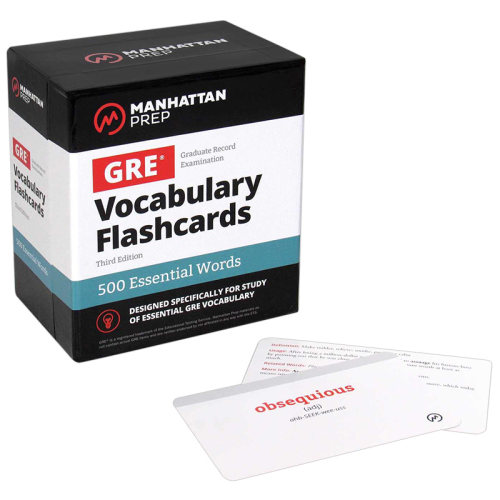 进口原版 曼哈顿GRE基础词汇卡片500 英文原版英语单词书 Essential Words GRE Vocabulary Flashcards Manhattan Prep 进口书
