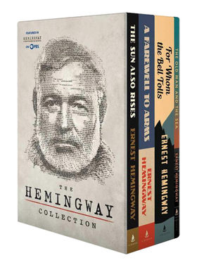 进口原版 海明威作品4册 英文原版 Hemingway Boxed Set 老人与海The Old Man and the Sea永别了武器钟声为谁而鸣太阳照常升起