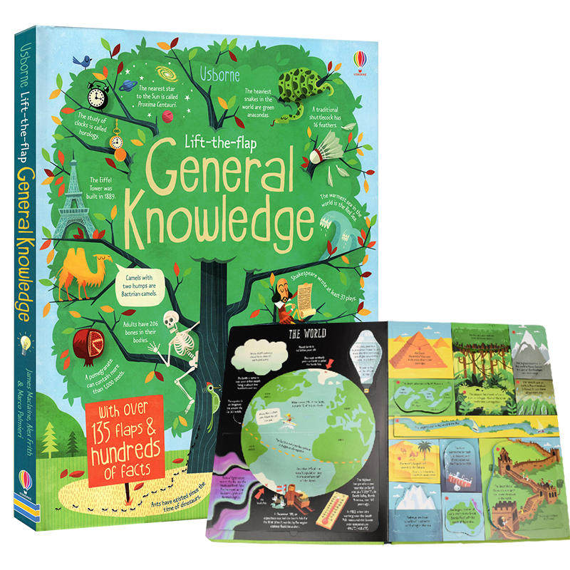 进口原版 *尤斯伯恩看里面:揭秘知识 英文原版 Lift-the-flap General Knowledge 6-12岁 全彩精装 儿童纸板书 儿童   Usborne Pub