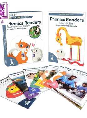 进口原版 *美国聚焦阅读 自然拼读解码读物套装A 英文原版Carson Dellosa Spotlight on Reading Phonics Readers S   Carson Dell