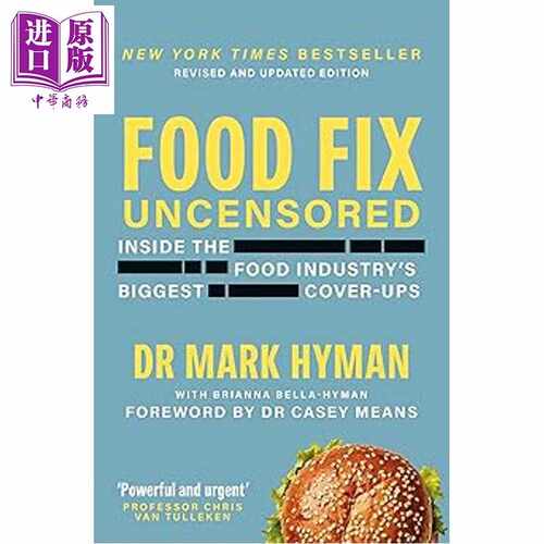 进口原版 *食品真相解密 揭露食品工业的掩盖内幕 Food Fix Uncensored 英文原版 Dr Mark Hyman 食品安全   Hodder