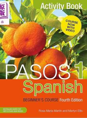 进口原版 *Pasos 1 Spanish Beginner s Course Fourth Edition Activity book成人西班牙语课程 Pasos 1 第四版 练   John Murray