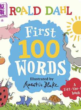 进口原版 *罗尔德达尔 启蒙100词 Roald Dahl First 100 Words英文原版 儿童认知识物 纸板书翻页书 亲子幼儿单词学   Puffin UK