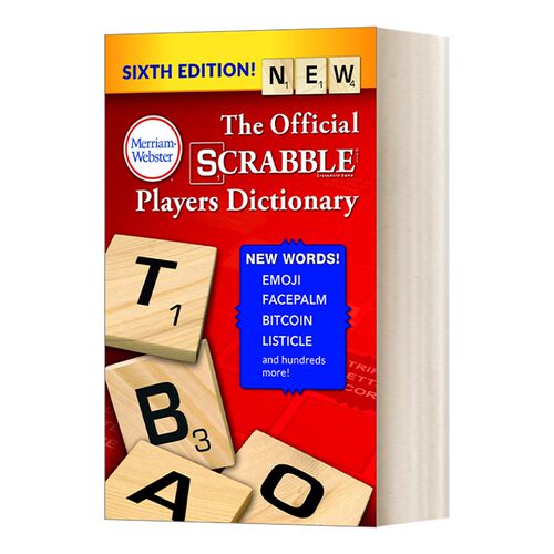 进口原版 The Official SCRABBLE Players Dictionary 韦氏官方英语拼字游戏玩家词典 第六版 英文版 进口英语原版书籍 英文原