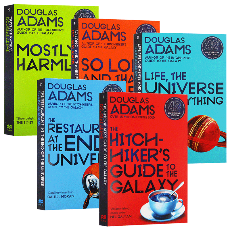 进口原版 银河系漫游五部曲 英文原版 The Hitchhiker's Guide to the Galaxy 银河系搭车客指南 42周年纪念版 Douglas Adams