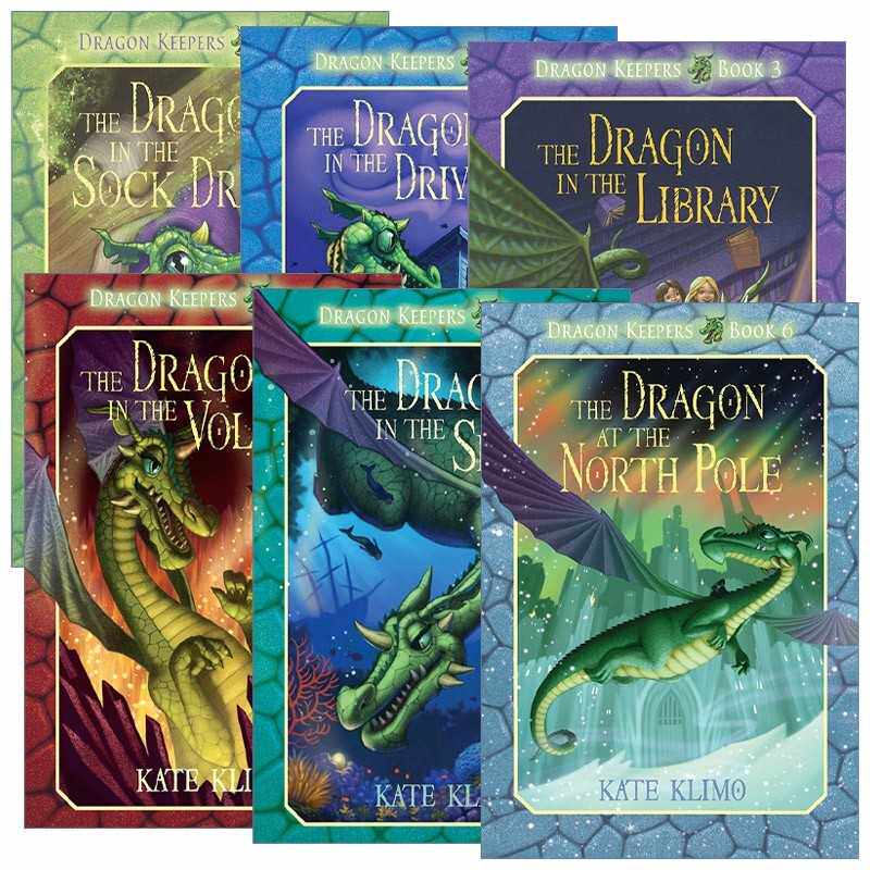 进口原版 Dragon Keepers 英文版 龙之守护者系列6册 儿童奇幻动作冒险小说 Kate Klimo 袜子抽屉里的龙 车道上的龙 英文原版