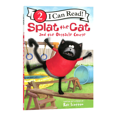 进口原版 啪嗒猫英文原版 Splat the Cat and the Obstacle Course   Harper Collins