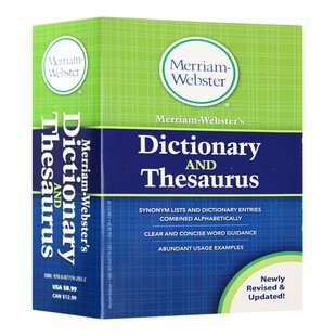 进口原版 韦氏同义词字典 Merriam-Webster's Dictionary and Thesaurus 英文原版 新版 英文版词典工具书 进口原版英语词汇学