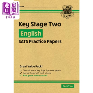 套装 CGP教辅 KS2 SATS Coordinatio free Pack 2New English Papers 进口原版 新KS2英语SATS练习纸 with 英国原版 Practice