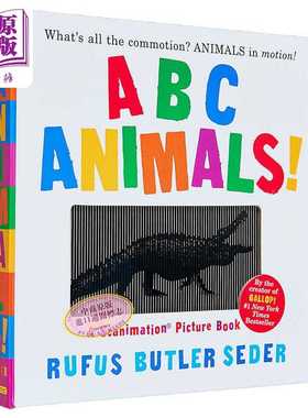 进口原版 *视觉书 动物ABC ABC Animals A Scanimation Picture Book 视觉动物动画书 英文原版 会动的书 趣味ABC认   Workman Pub