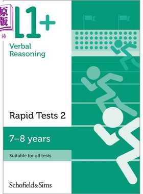 进口原版 *英国S&S教辅 11+ Verbal Reasoning Rapid Tests 2 言语推理快速测试2 有答案 7-8岁 英文原版 CEM GL考   Schofield an