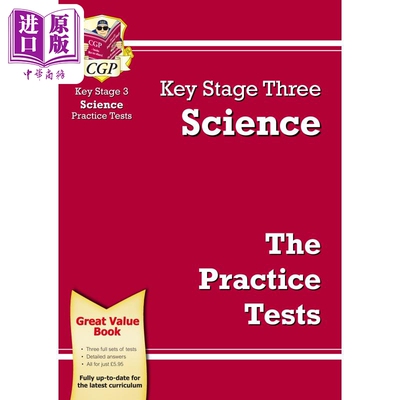 进口原版 *CGP KS3 Science Practice Tests CGP KS3 科学实践测试 英文原版教材   Coordination Group Publications Ltd