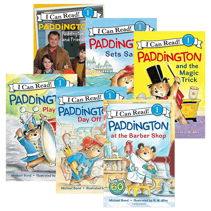 进口原版 帕丁顿熊6册 Paddington i can read 1阶段儿童英语分级读物绘本 英文原版 英文版   HarperCollins