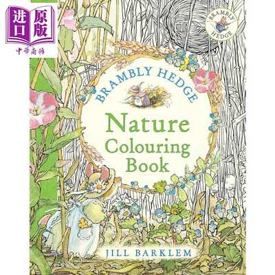 进口原版 *野蔷薇村的故事 自然涂色书 Brambly Hedge Nature Colouring Book 英文原版 儿童绘本图画书 活动玩具书   Harper Coll