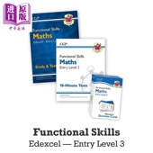 Level 英国CGP原版 Functional Maths New 新功能技能数学测试备考套装 Edexcel入门级3 进口原版 Skills Entry CGP