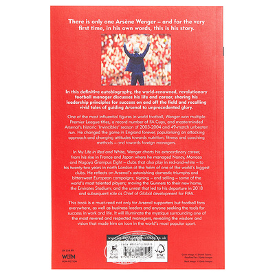 进口原版 *My Life in Red and White 英文原版 我的红白人生 阿尔塞纳 温格自传 平装 前阿森纳足球俱乐部主教练 A   Weidenfeld
