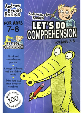 进口原版 Andrew Brodie Let's Do Comprehension 英国小学英语阅读理解练习册7-8岁 英文原版小学教材 外语学校课外辅导用书