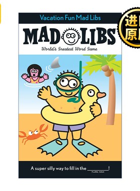 进口原版 Vacation Fun Mad Libs 快乐假期 疯狂填词游戏 英文原版   Mad