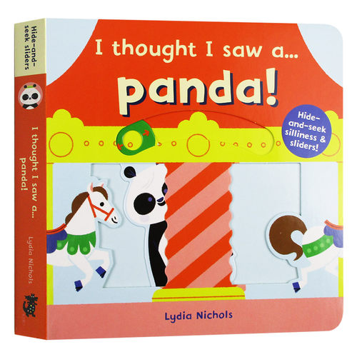 进口原版 我好像看到了一只熊猫 英文原版绘本 I thought I saw a Panda 躲猫猫游戏互动操作纸板书 儿童英语启蒙认知 英文版进