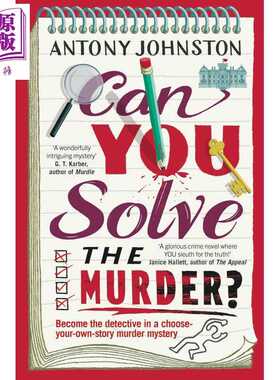 进口原版 *你能破获谋杀案吗 Can You Solve the Murder 英文原版 Antony Johnston 悬疑小说   Transworld Publishers Ltd