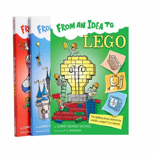 进口原版 *Lowey Bundy Sichol点子系列3册 英文原版 From an Idea to 儿童商业传记 市场经济 8-12岁   HMH Books for Young Read