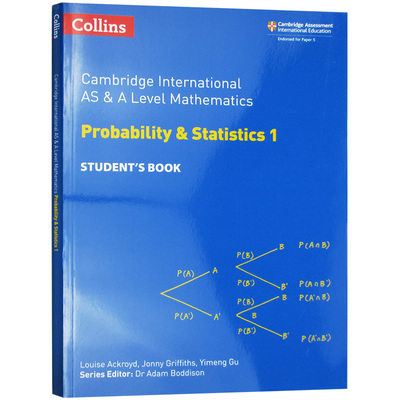 进口原版 柯林斯剑桥国际统计数学1 教材学生用书 英文原版 Collins AS and A Level Mathematics Probability Statistics 1 英