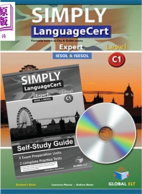 进口原版 *朗思国际通用英语测试 SIMPLY LanguageCert CEFR C1 Preparation Practice Tests ELT国际语言认证考试   GLOBAL ELT