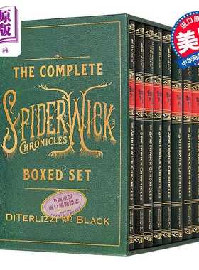 进口原版 *奇幻精灵事件簿8本盒装 精装 The Complete Spiderwick Chronicles Boxed Set 英文原版 Holly Black   Simon & Schuste