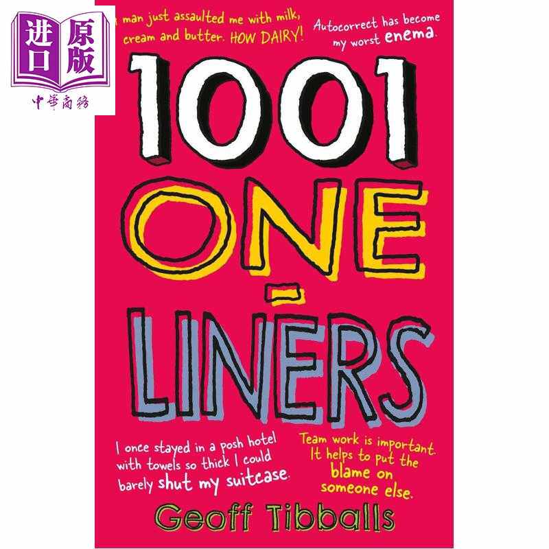 进口原版 *一千零一条笑话集 1001 One Liners 英文原版 Geoff Tibballs 英语冷笑话   GEMINI BOOKS