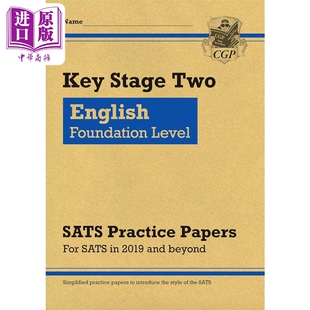 English for 2022 CGP 进口原版 Foundation SATs tests Practice Targeted Level Papers KS2 the 英国CGP