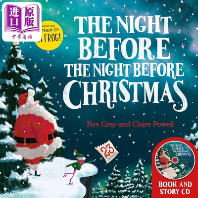 进口原版 *Night Before the Night Before Christmas 圣诞前夜 Oi Frog同作者Kes Gray 英文原版 儿童绘本 含CD 故   Hachette US