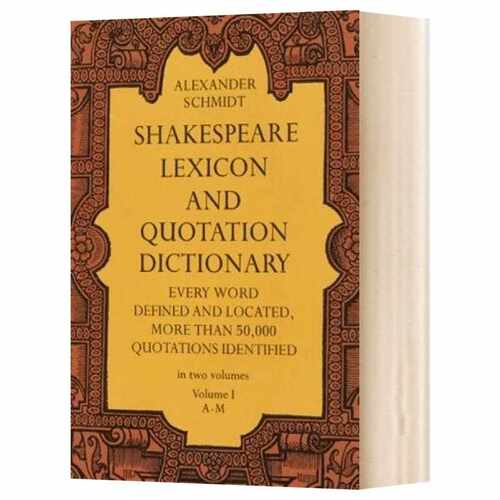 进口原版 莎士比亚词典1 英文原版 Shakespeare Lexicon and Quotation Dictionary Vol 1 英文版进口原版英语书籍   Dover