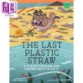 Ziyue 知识百科图画书 Straw英文原版 Plastic 自然环保故事 The Holiday Hou 儿童科普绘本 Chen Last 最后一条吸管 进口原版
