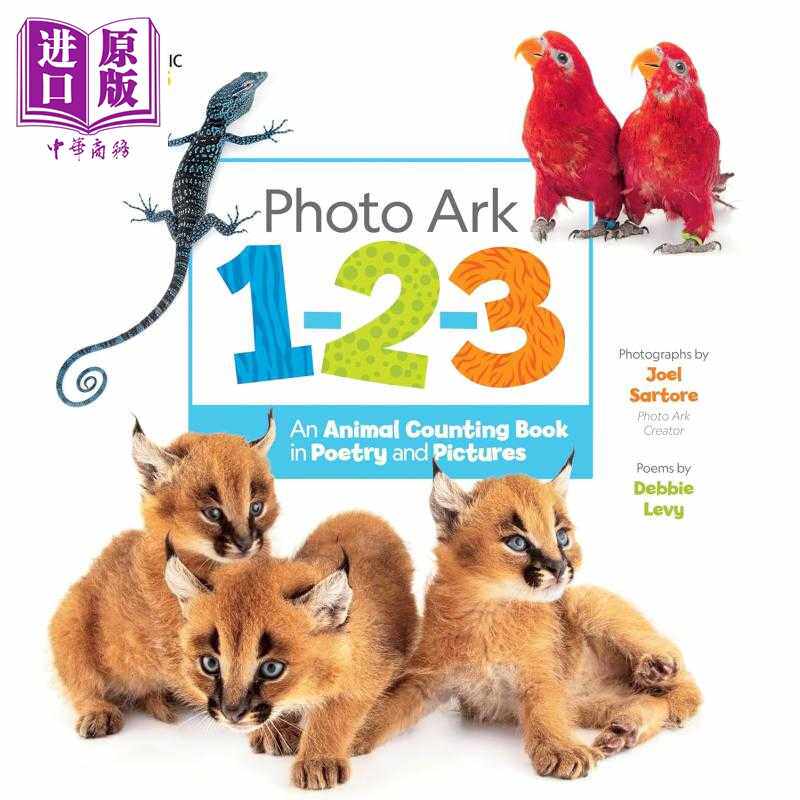 进口原版 *图片方舟123 美国国家地理Geographic Kids Photo Ark 123 英文原版 儿童早教 动物 数数书 亲子读物 精   National Geo